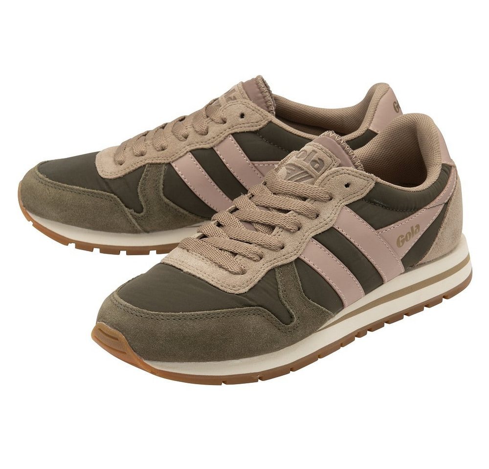 Gola Daytona Chute khakigrün/cappuccinobraun/korallenrosa Damen Sneaker