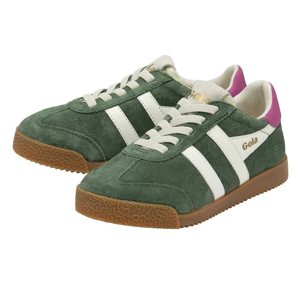 Gola Elan 2025 (Wildleder,Schnürverschluss) immergrün/offweiss/fuchsiapink Sneaker
