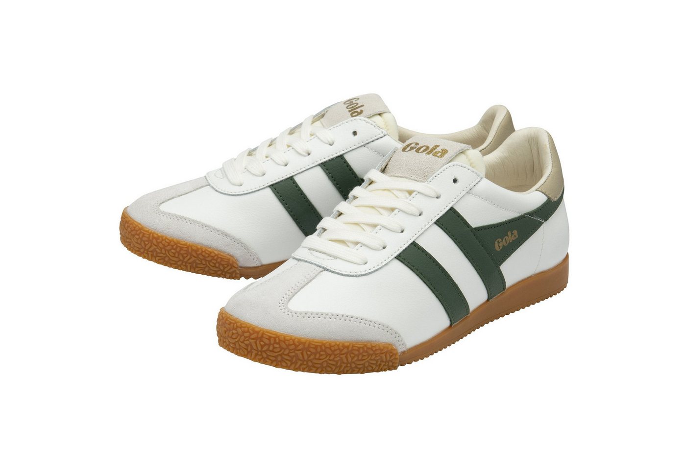 Gola Elan Leder 2025 weiss/grün/grau Damen Sneaker