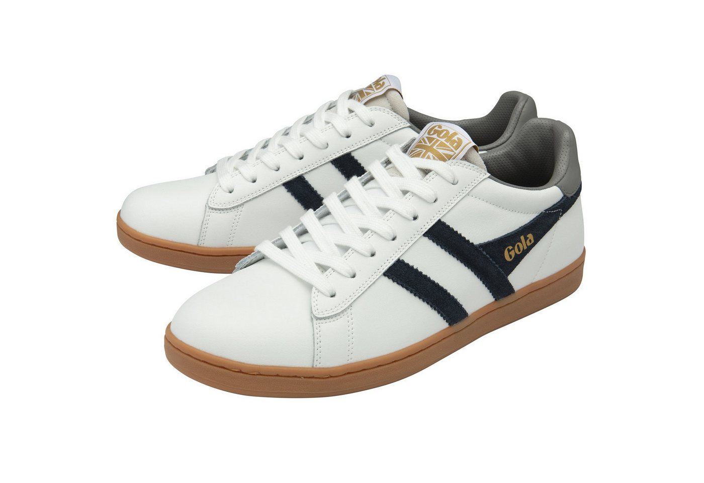 Gola Equipe II Leder 2025 weiss/navyblau/zementgrau Herren Sneaker