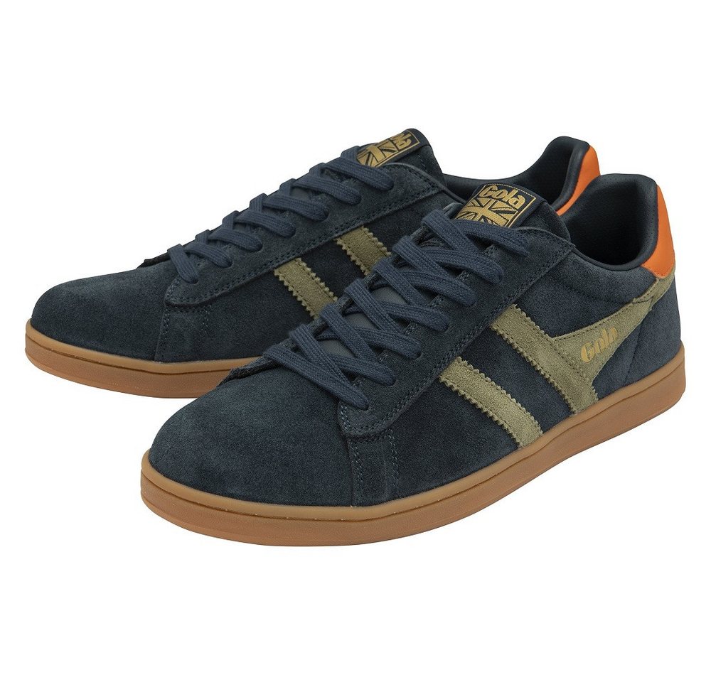 Gola Equipe II Suede-Leder navyblau/khakigrün/orange Herren Sneaker
