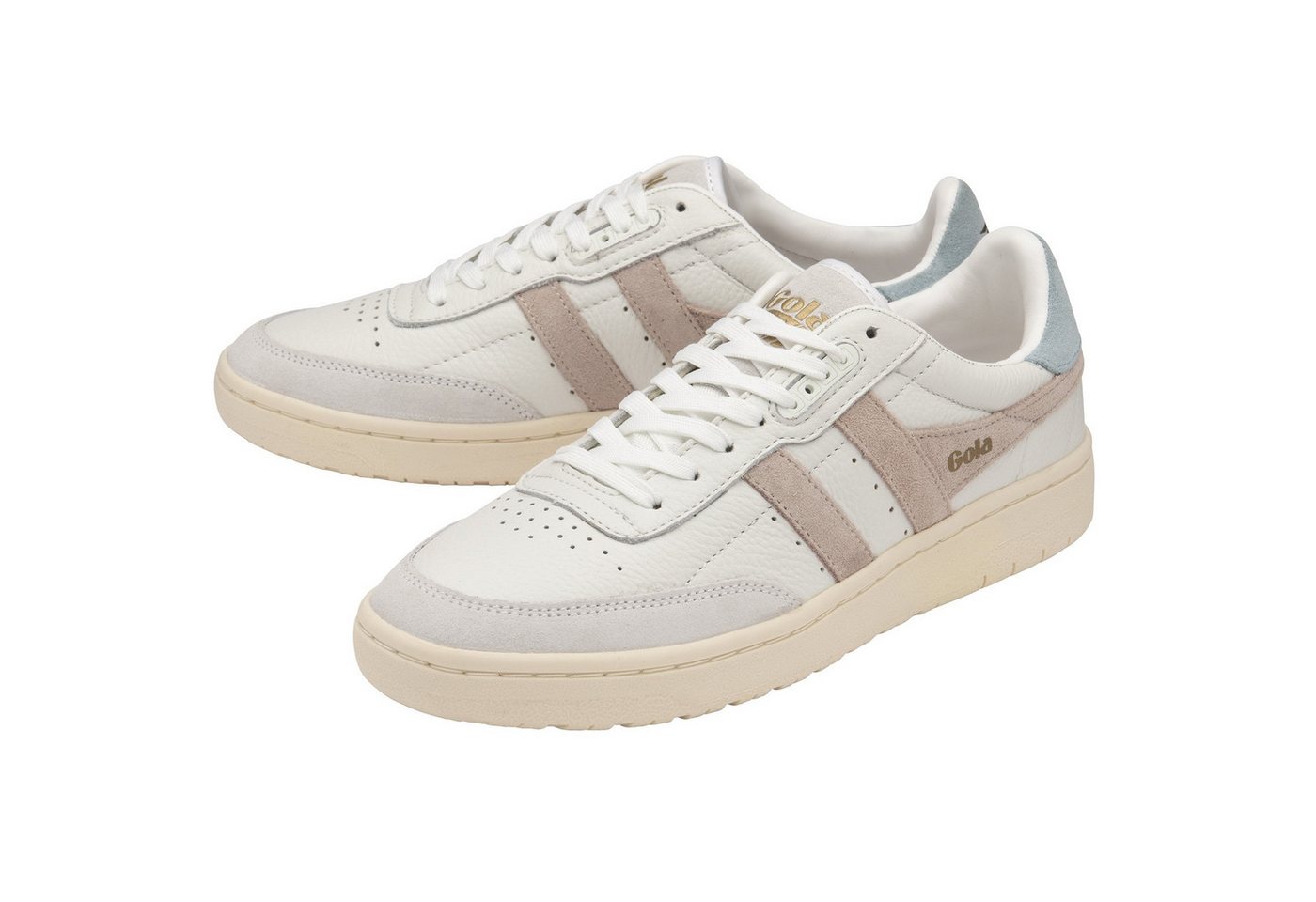 Gola Falcon Leder weiss/blossom/hellblau Damen Sneaker
