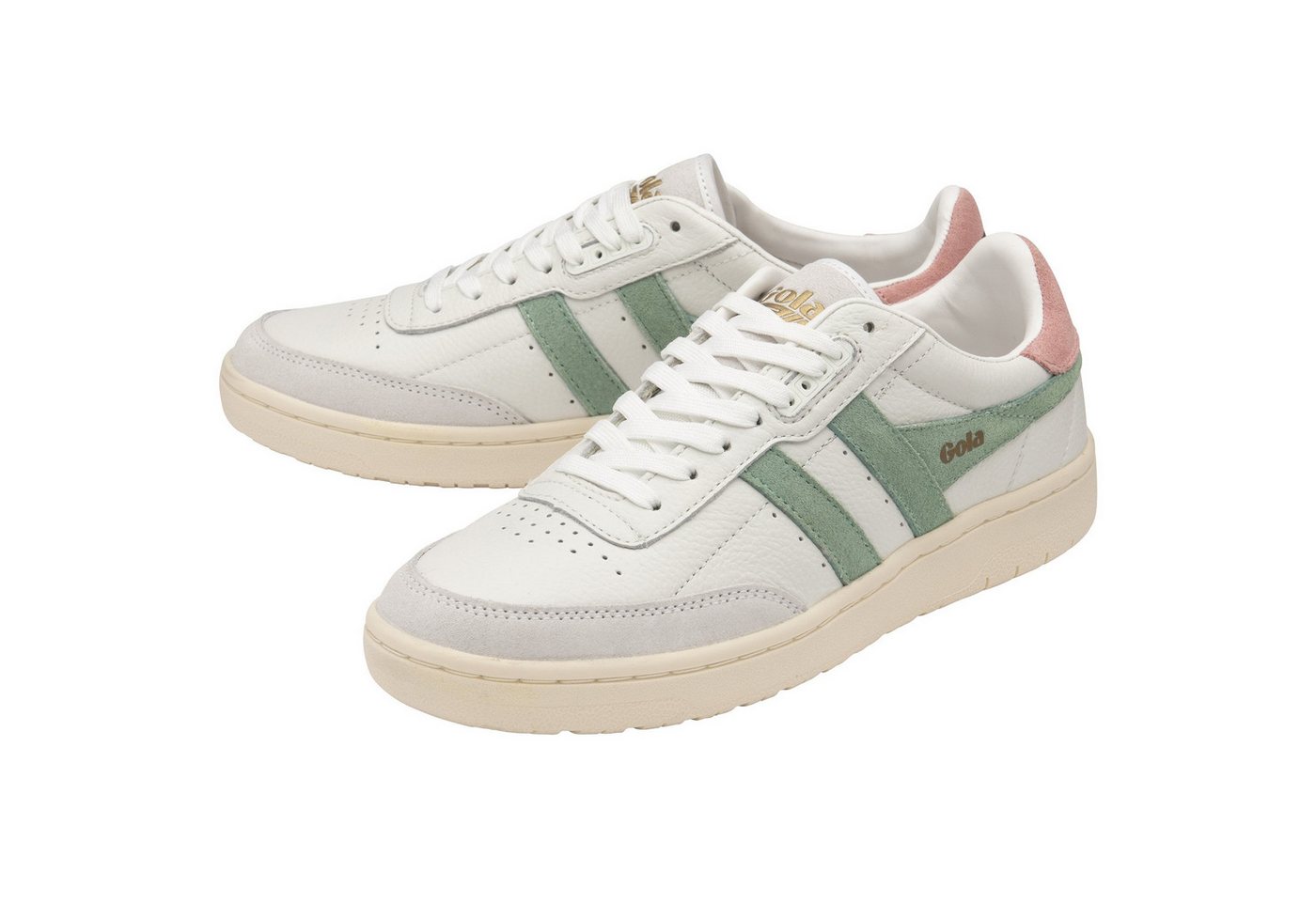 Gola Falcon Leder weiss/grün/pink Damen Sneaker