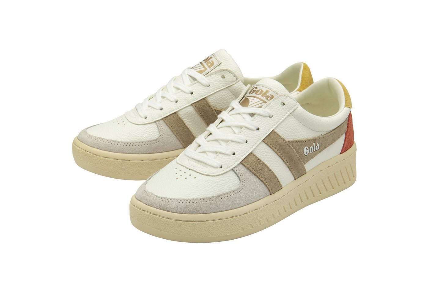 Gola Grandslam Trident weiss/hellbraun/beige Damen Sneaker