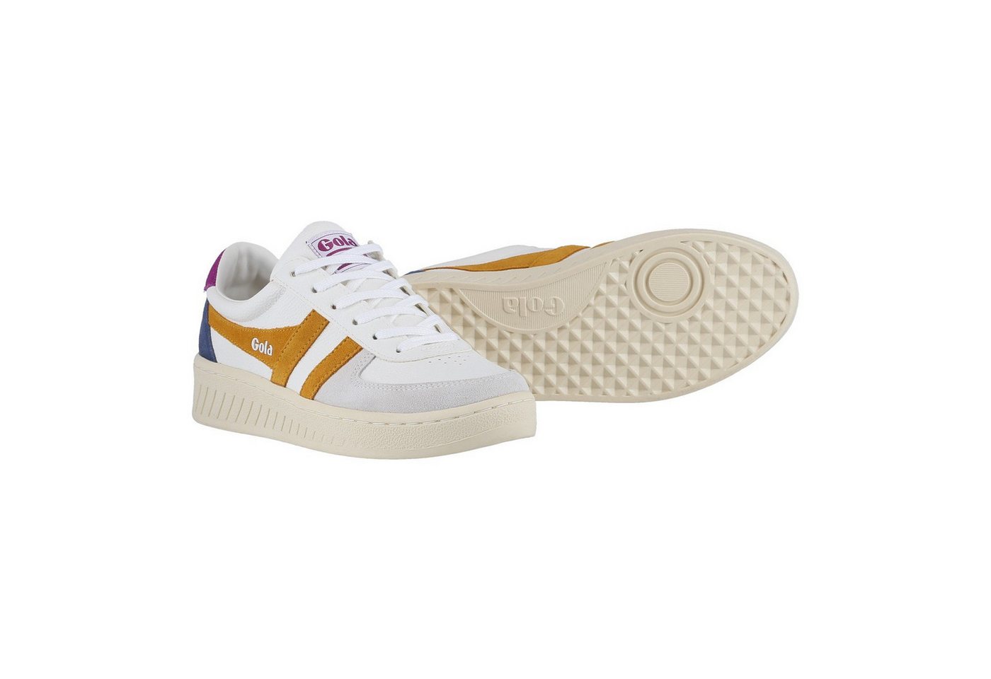 Gola Grandslam Trident weiss/sonnengelb/foxglove Damen Sneaker