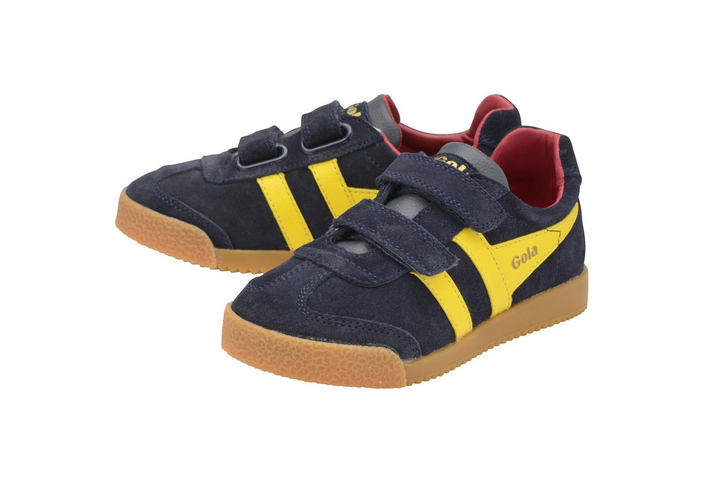 Gola Harrier 2025 (Wildleder,Klettverschluss) navyblau/sonnengelb/rot Sneaker