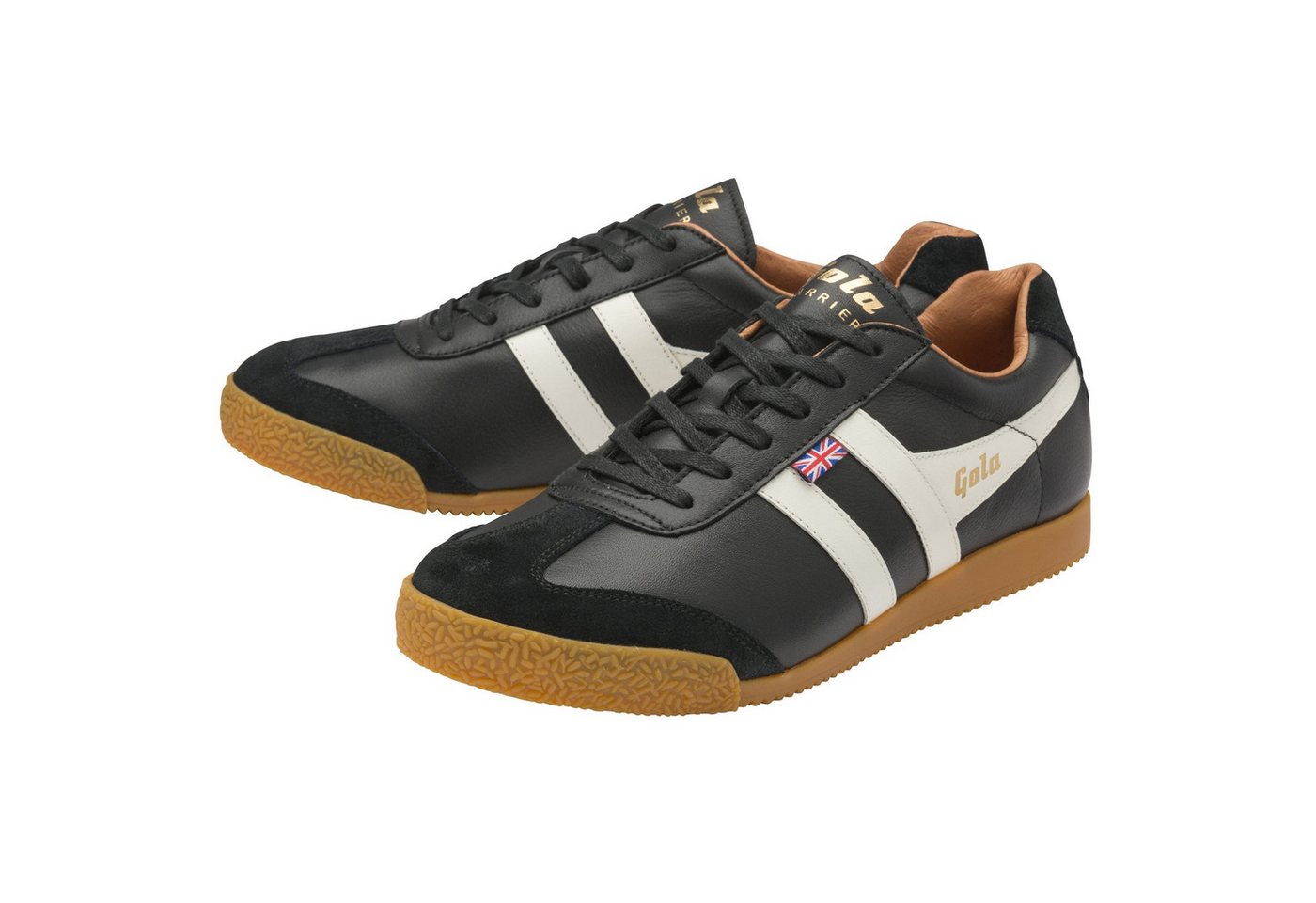 Gola Harrier Elite 2 - Made in England - schwarz/weiss Herren Sneaker