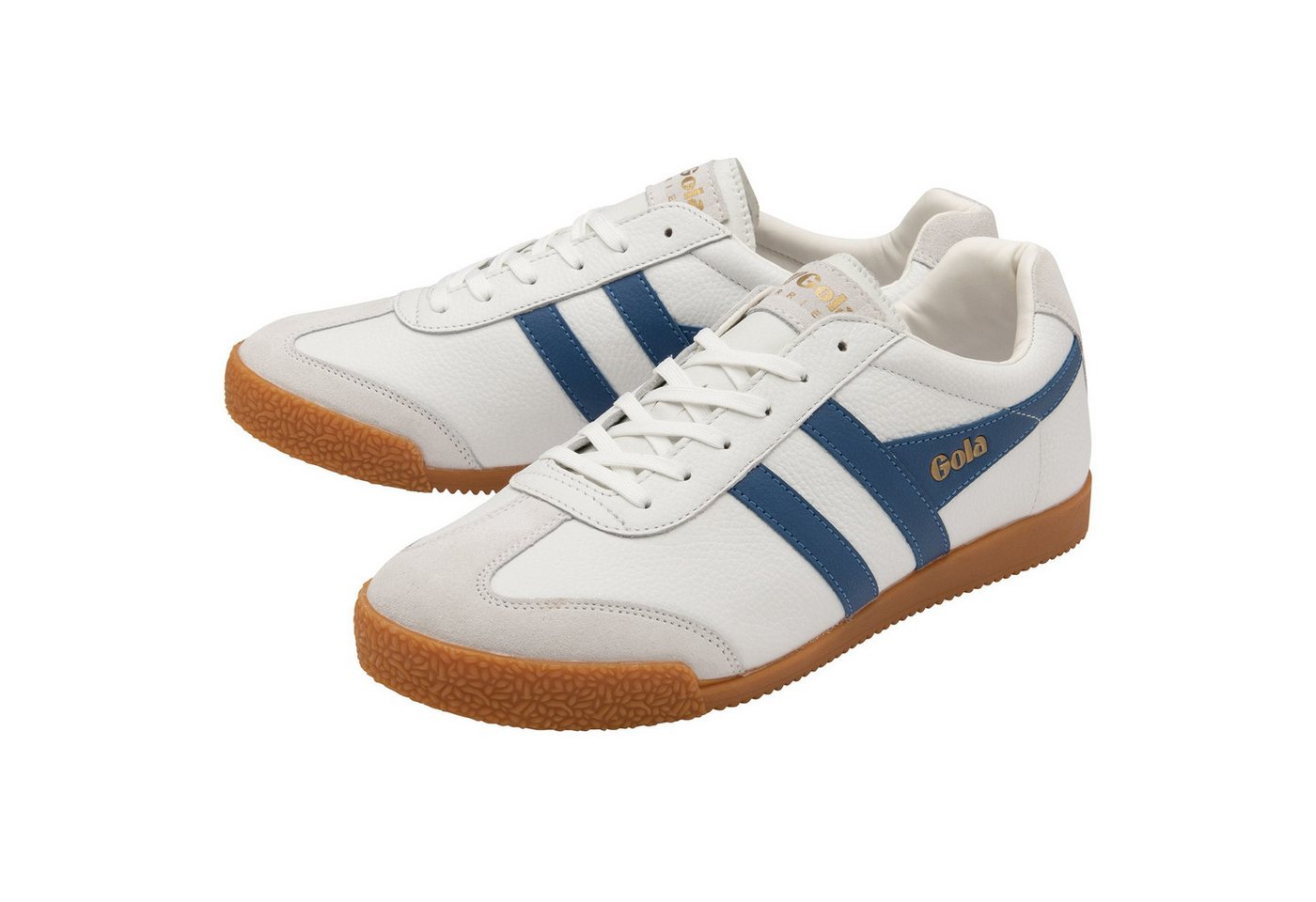 Gola Harrier Leder weiss/marineblau Herren Sneaker