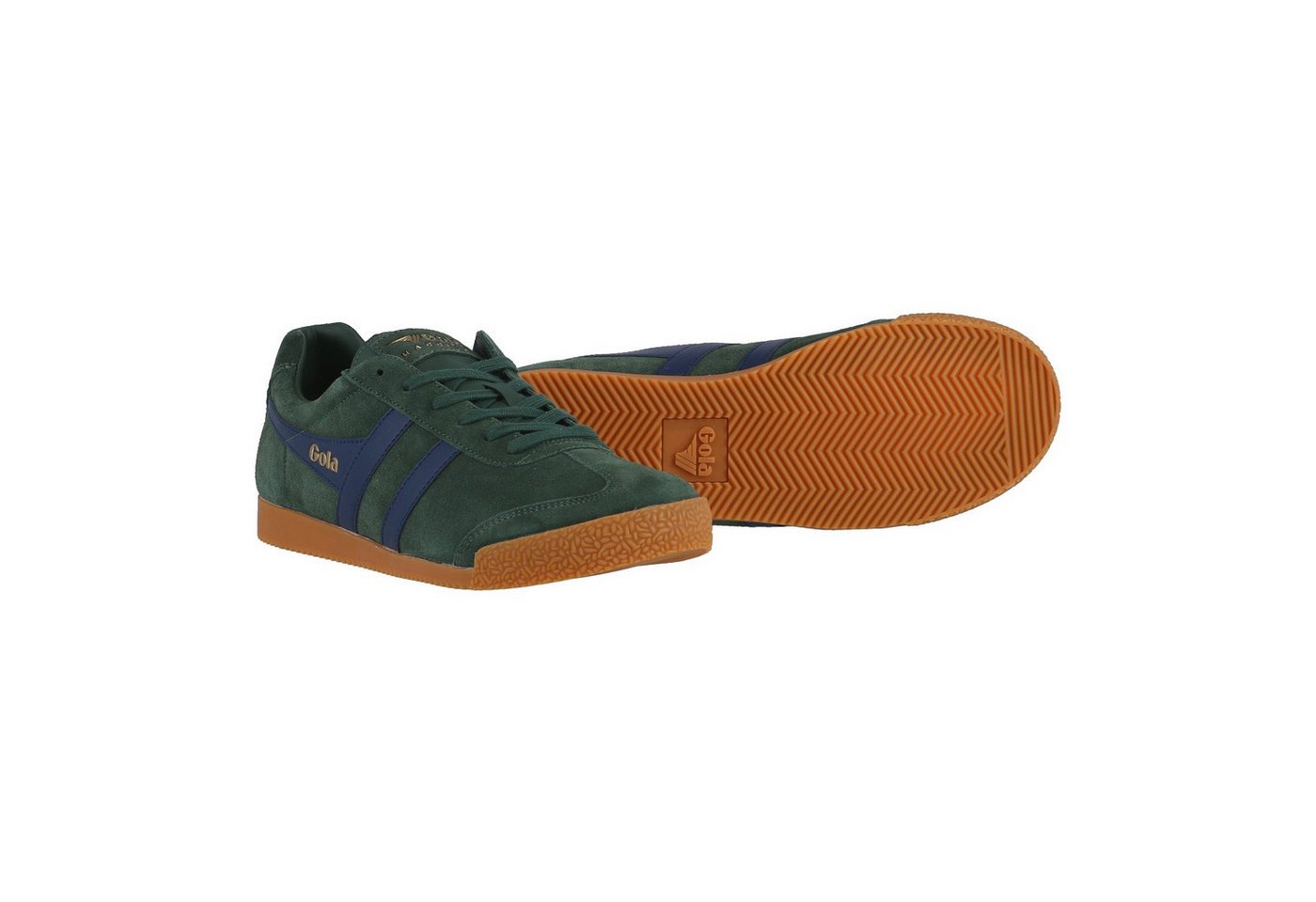 Gola Harrier Suede-Leder 2025 dunkelgrün/navyblau Herren Sneaker