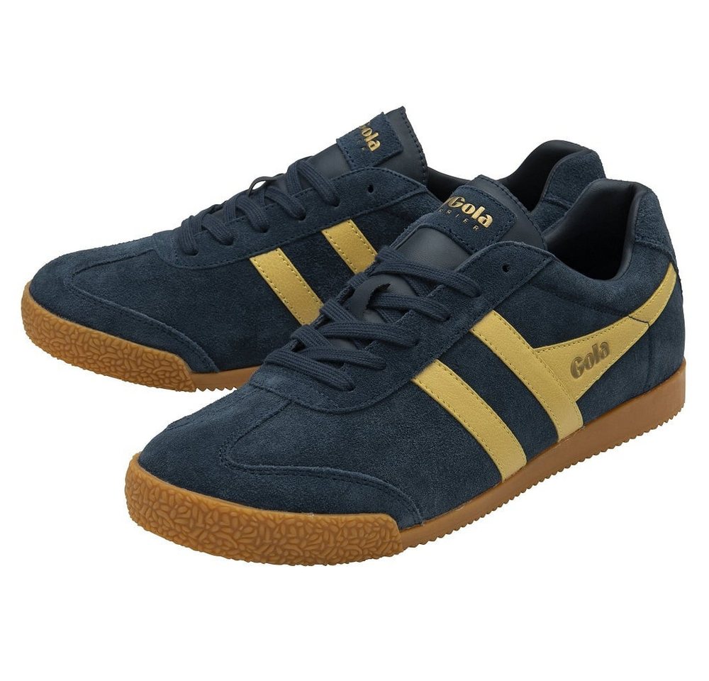 Gola Harrier Suede-Leder 2025 navyblau/gelb Herren Sneaker