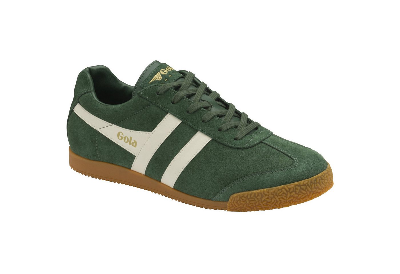 Gola Harrier Suede-Leder grün/weiss Herren Sneaker