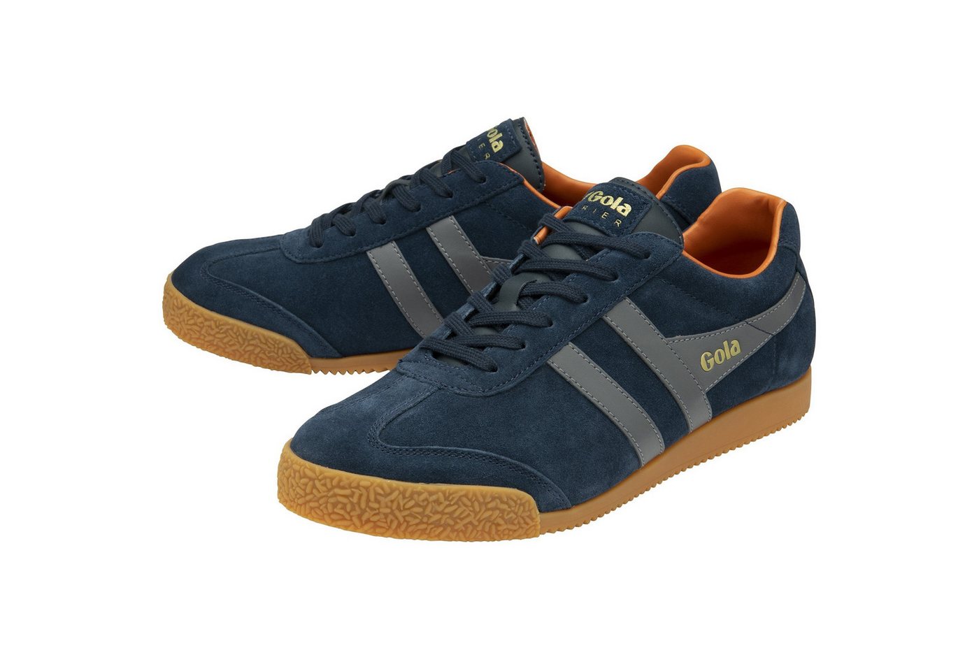 Gola Harrier Suede-Leder navyblau/ash/orange Herren Sneaker