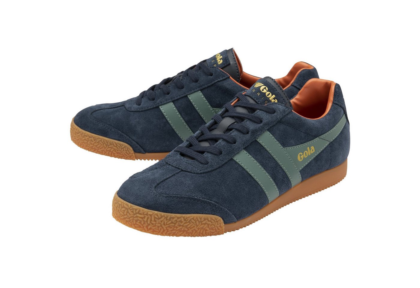Gola Harrier Suede-Leder navyblau/sage/moody orange Herren Sneaker