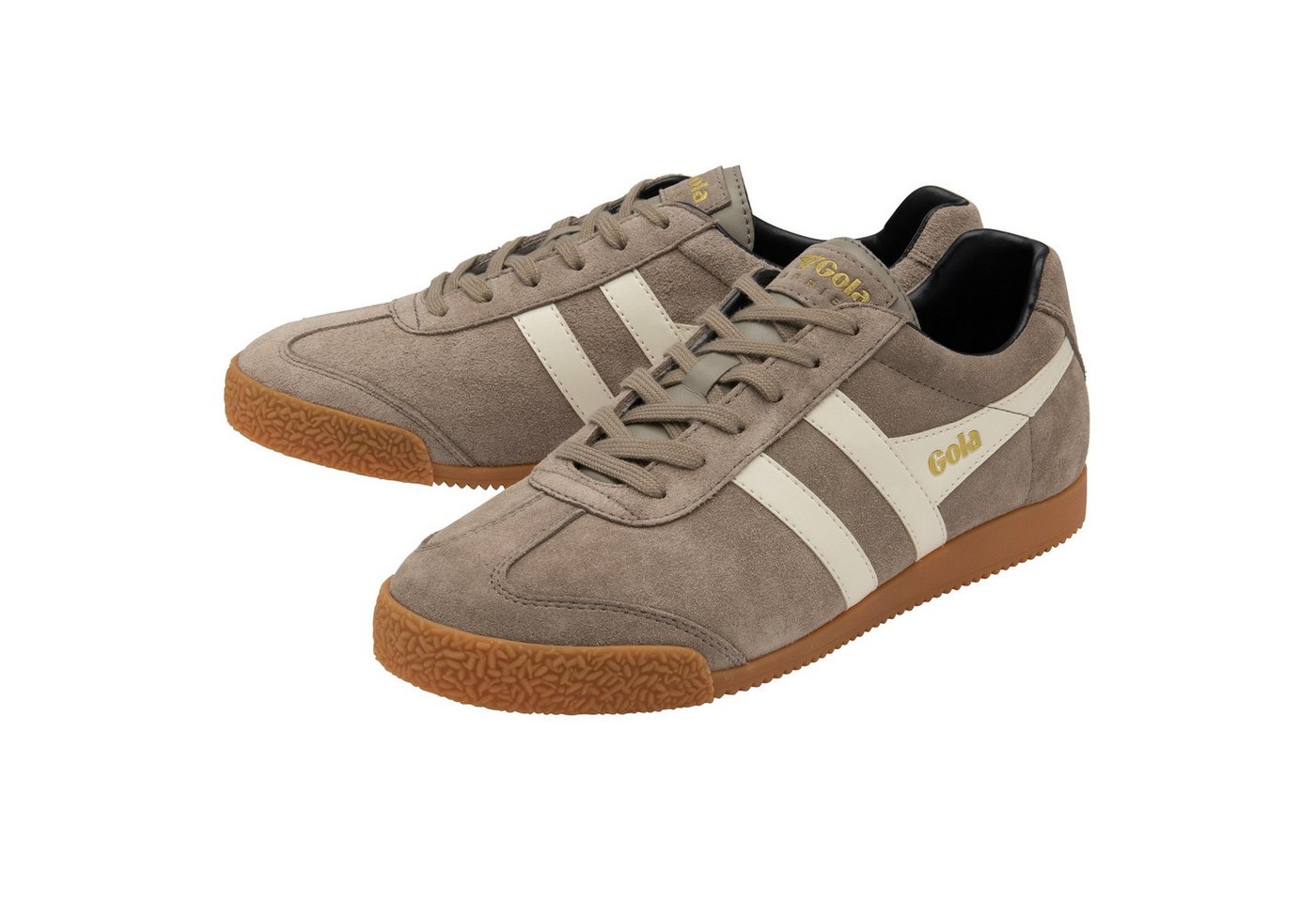 Gola Harrier Suede-Leder rhinobraun/offweiss/navyblau Herren Sneaker
