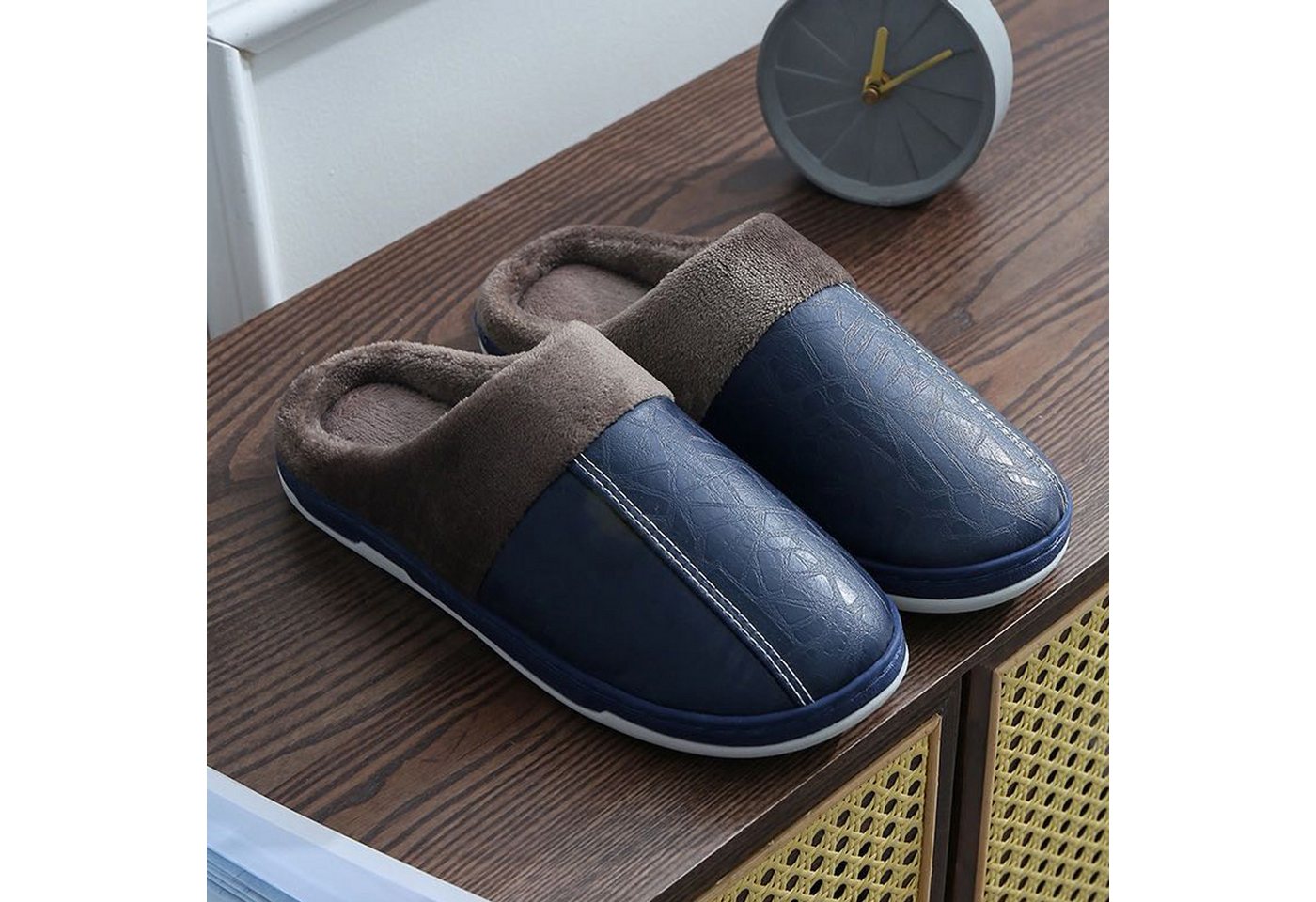 GOLDEN Damen Herren Komfort Memory Foam Hausschuhe Damen Plüsch Fleece Plüsch Hausschuhe