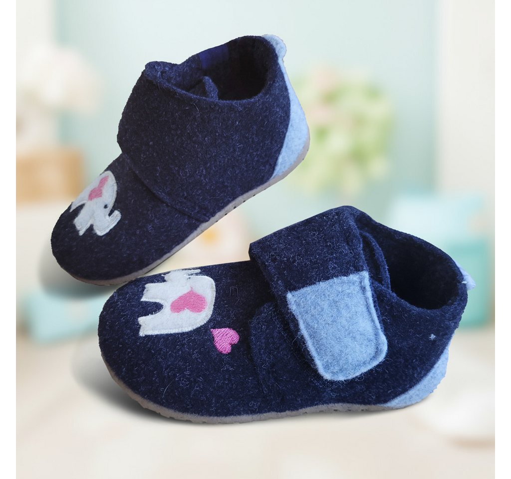 GOLDEN Hausschuhe Kinder Mädchen Junge Wärme Leicht Klettverschluss Plüsch Hausschuhe