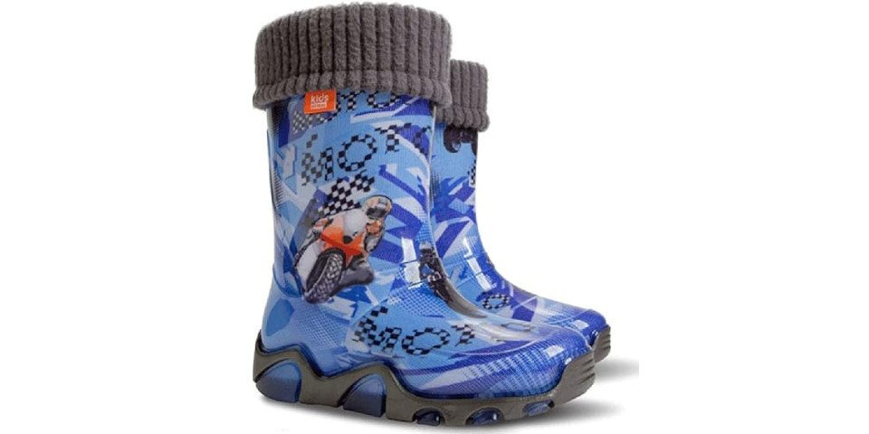 GOLDKIDS Demar LUX Gummistiefel (Regenstiefel, Kinderstiefel gefüttert) mit Innensocken Mädchen Jungen