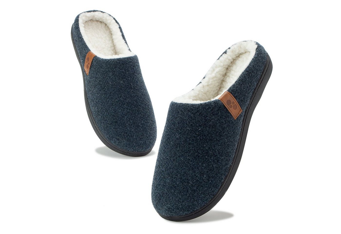 GOOD MOTION Winter Hausschuhe, Pantoffeln, rutschfest Plüsch Hausschuhe