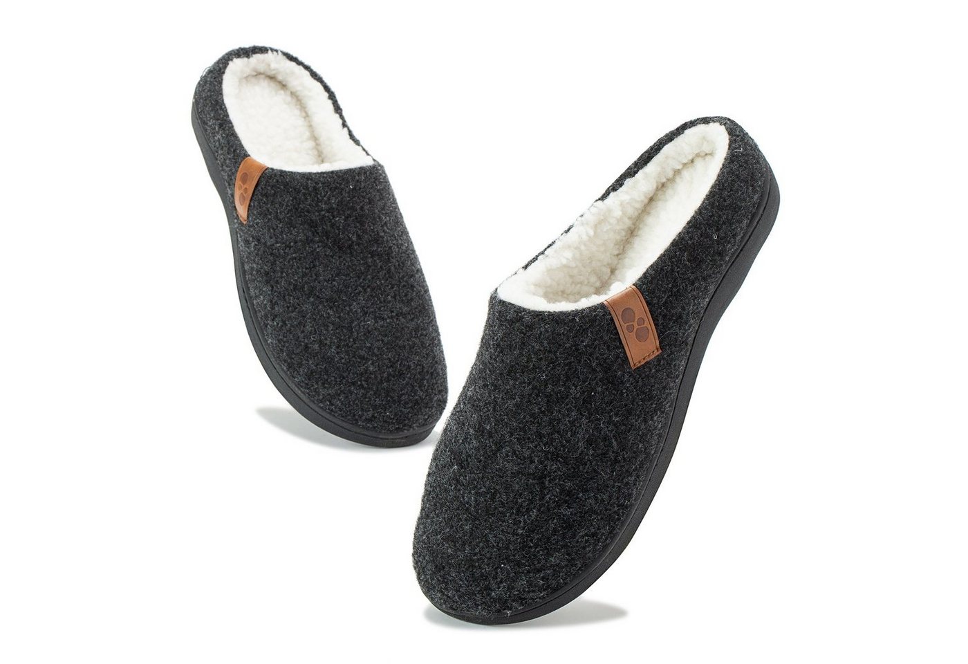 GOOD MOTION Winter Hausschuhe, Pantoffeln, rutschfest Plüsch Hausschuhe