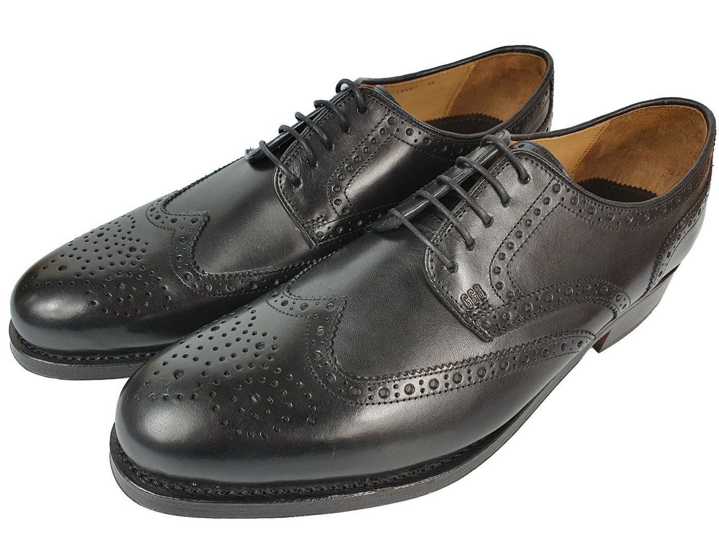 Gordon & Bros G&B-2318-LEVET Budapester Kalbsleder, Goodyear Welted Rahmengenäht, Ledersohle (schwarz)