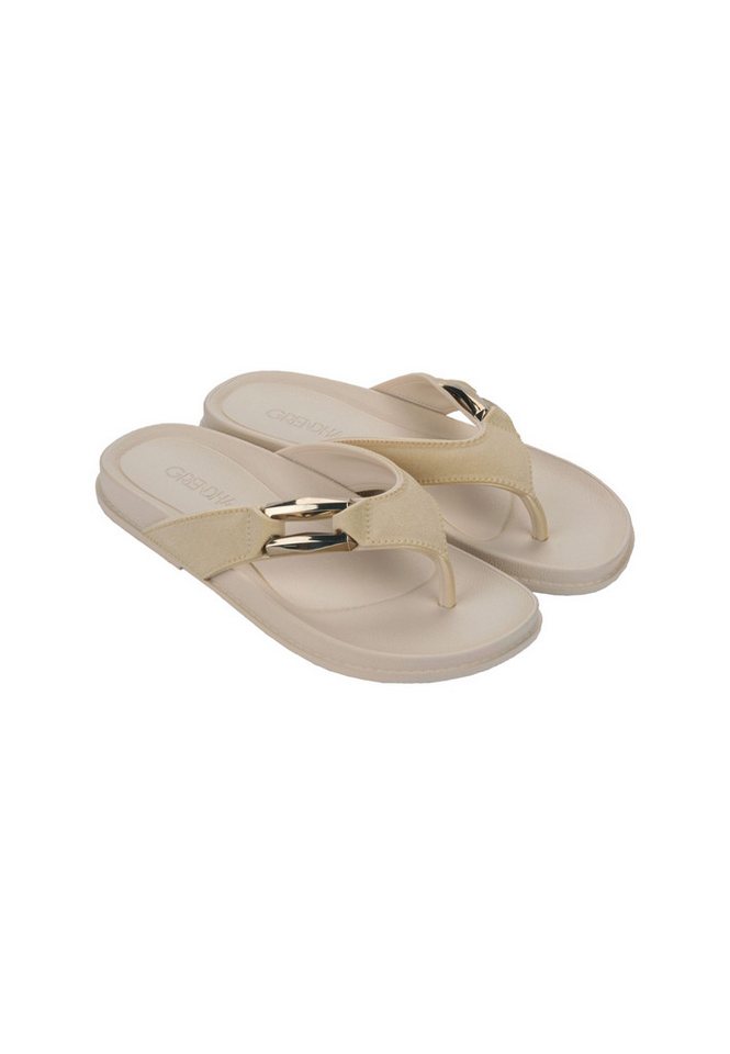 Grendha ESPLENDOR RAST AD - Zehentrenner / Flip Flop Zehentrenner Auffällige Metall-Applikation - bequeme Sohle