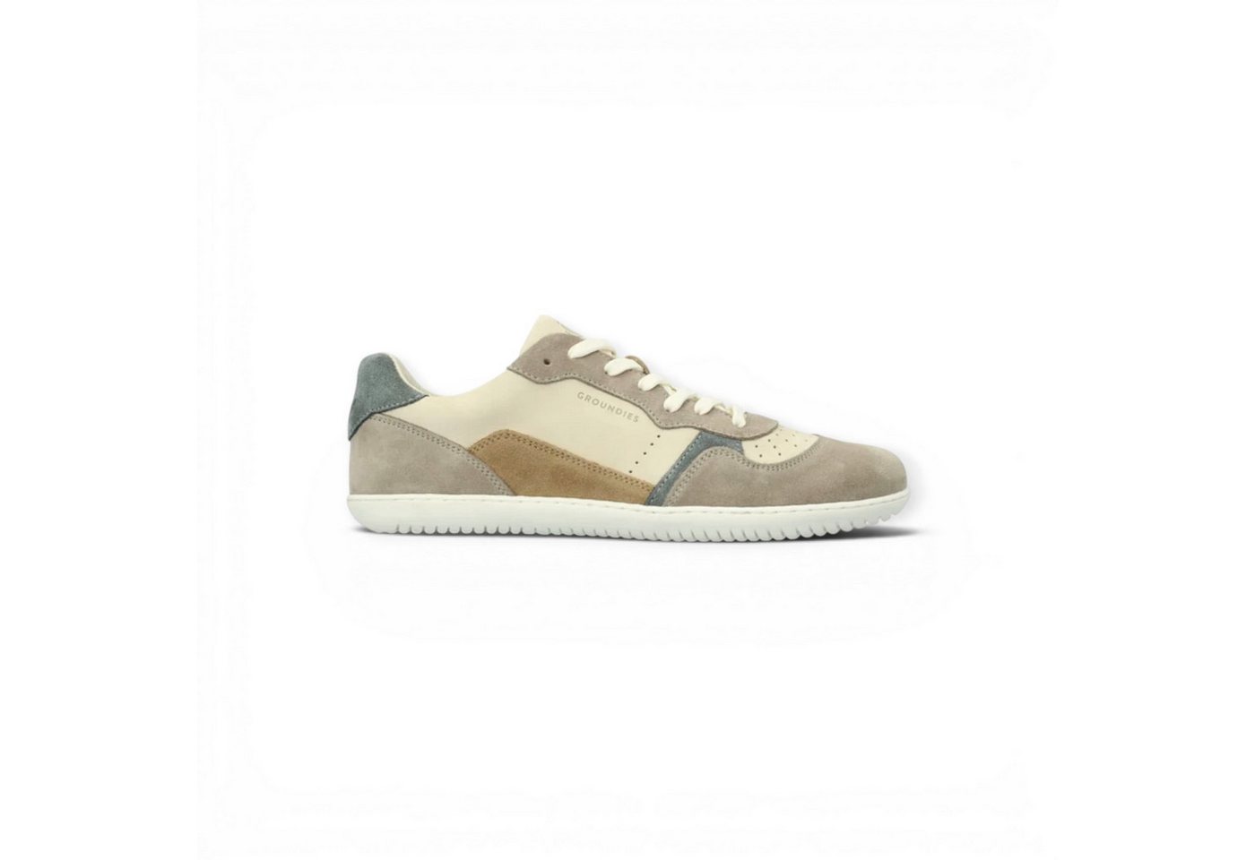 Groundies Nova GO1 (Zero Drop, Veloursleder) beige/sage Damen Sneaker