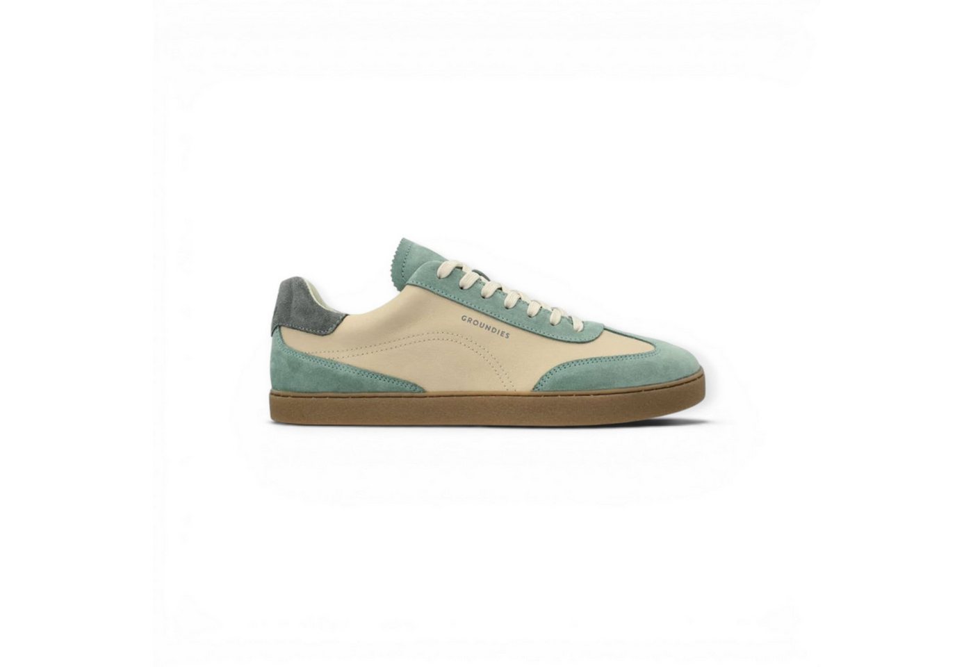 Groundies Panama (Zero Drop, breite Zehenbox) beige/mintgrün Damen Sneaker