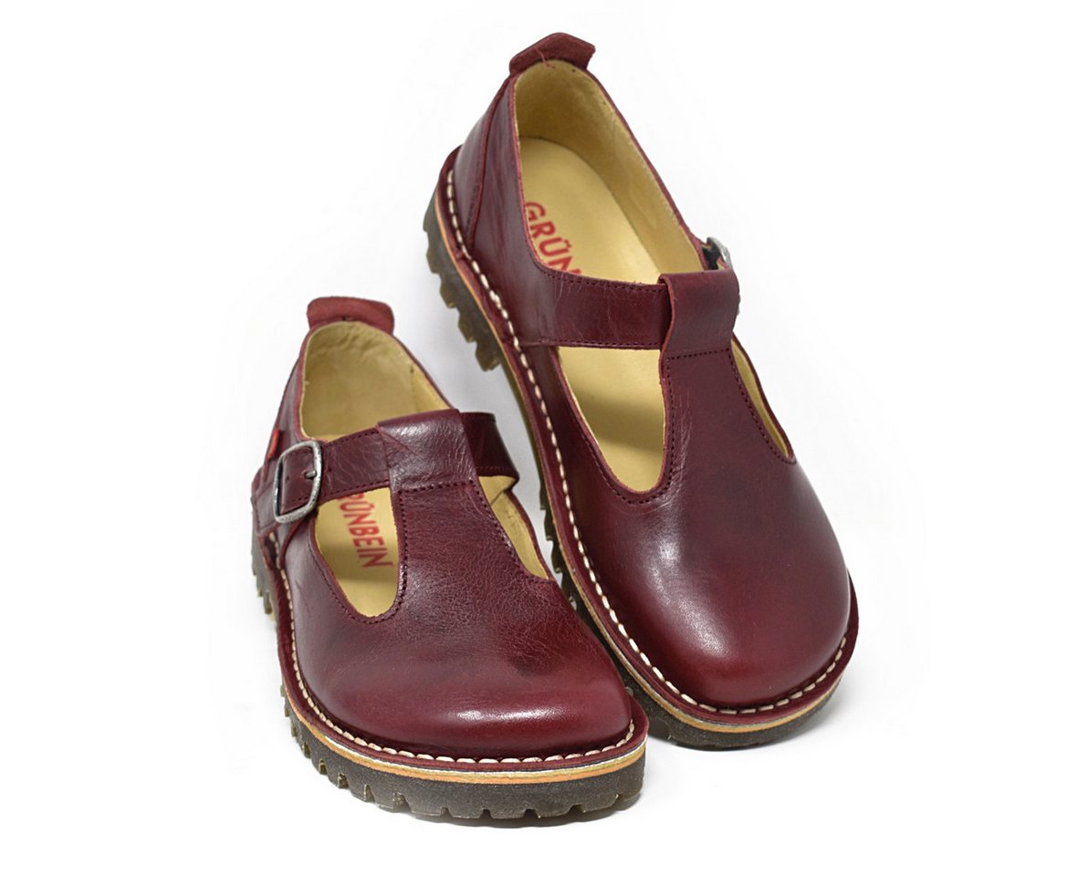 GRÜNBEIN Spangen-Ballerinas Paula Naturform Ballerina (rot)