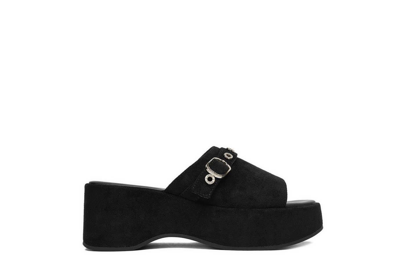 GUESS JEANS Damen-Flip-Flops Schwarz Badepantolette (schwarz)