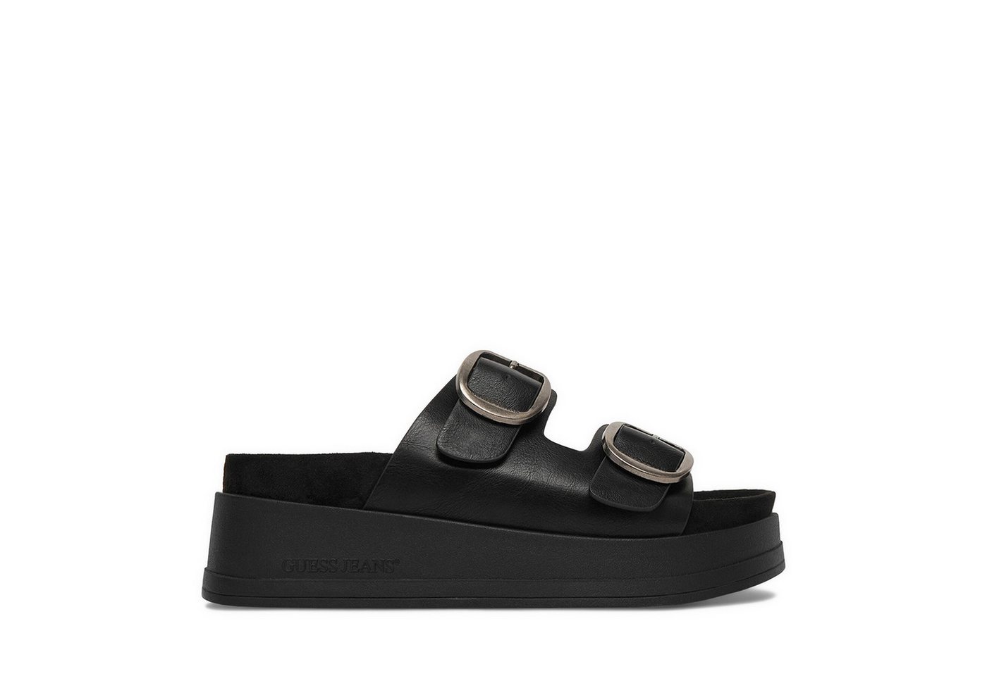 GUESS JEANS Damen-Flip-Flops Schwarz Badepantolette (schwarz)