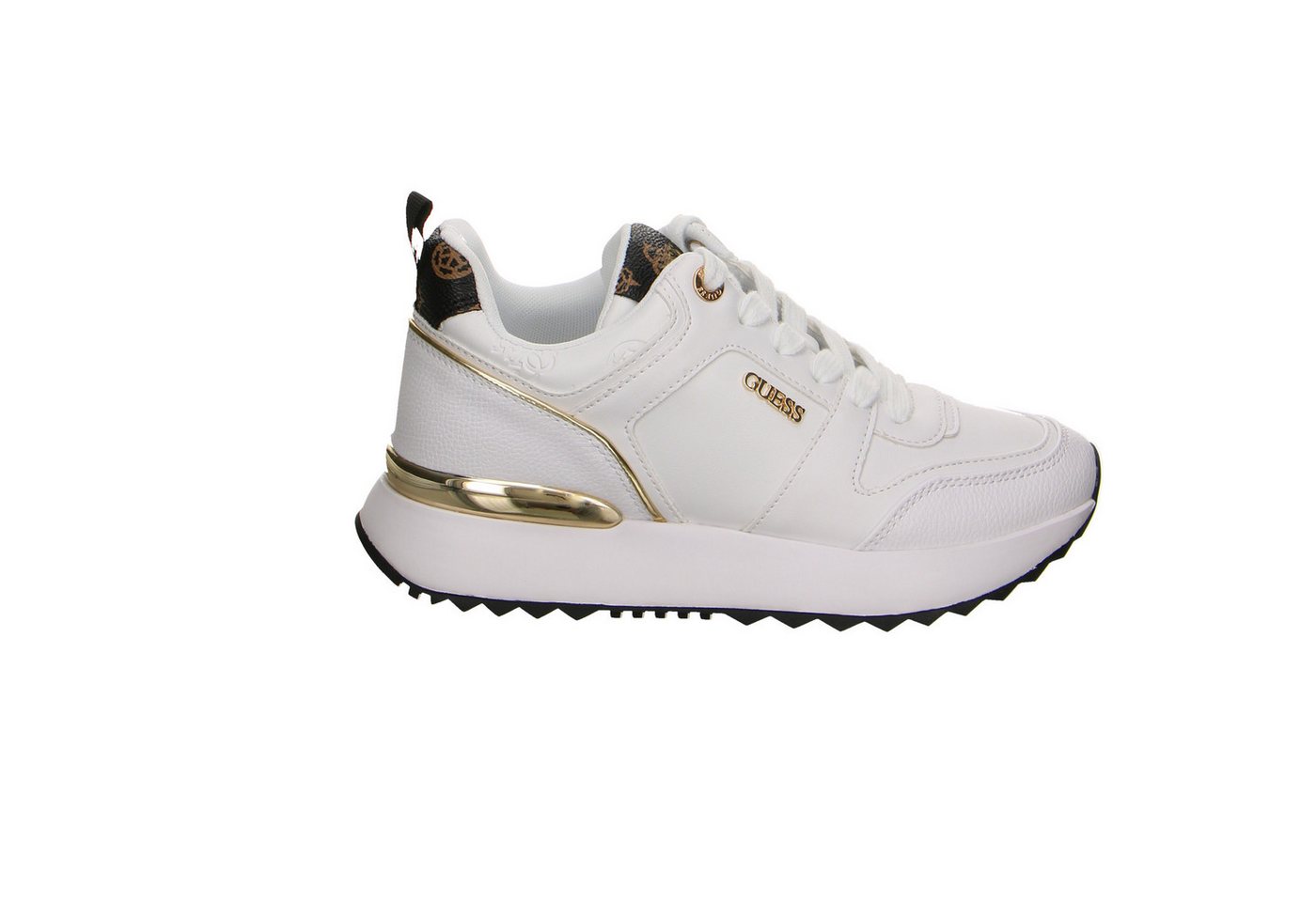 Guess Synthetik Schnürschuhe weiss Schnürschuh