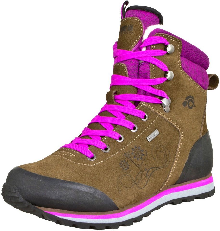GUGGEN Mountain Damen Winterstiefel Wanderstiefel Wanderschuhe Fellstiefel HPM59 Stiefel Fell warm Schneestiefel Damenwinterstiefel Bergstiefel Lammfell