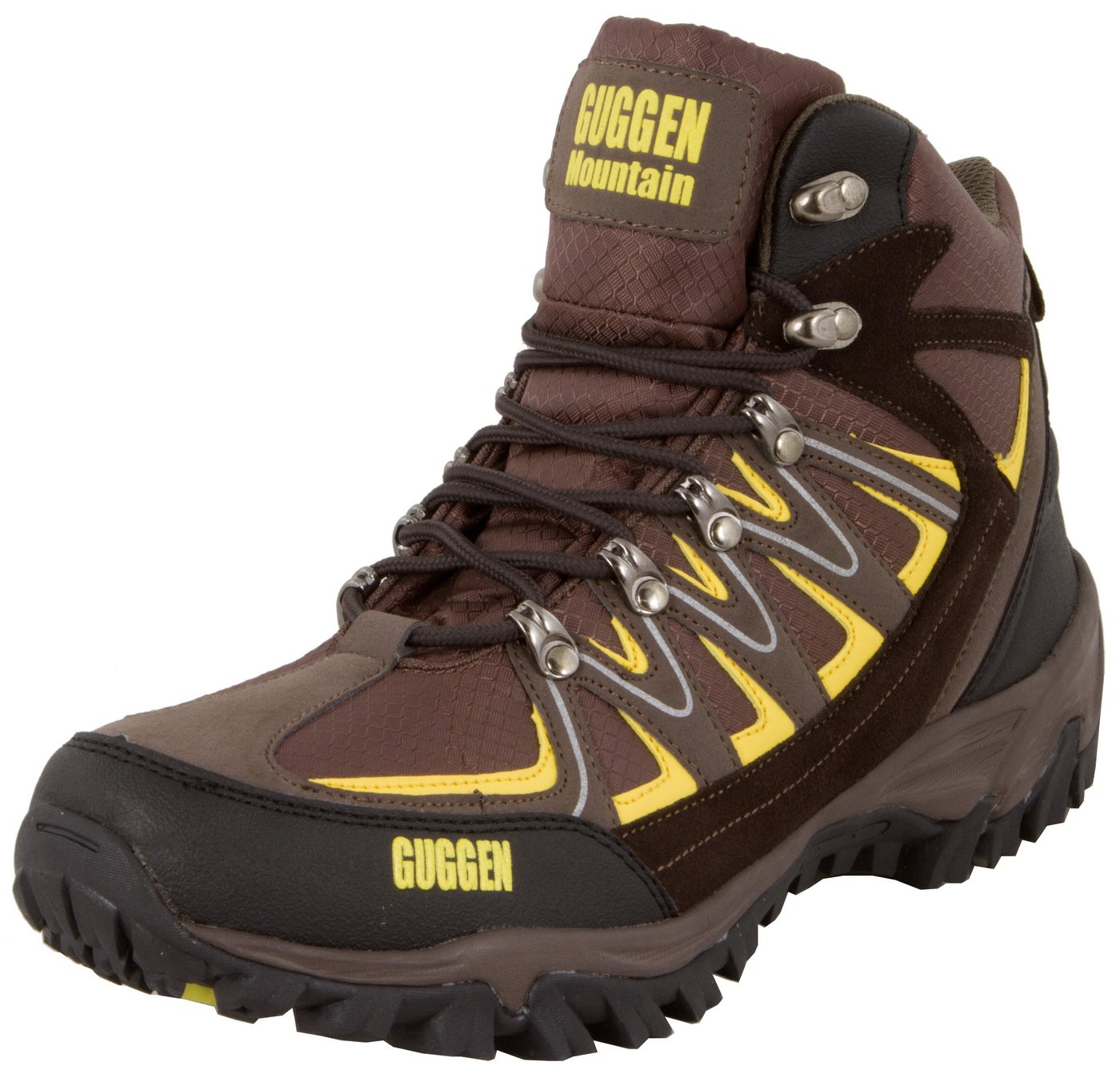 GUGGEN Mountain Herren Wanderstiefel Wanderschuh M009 Trekkingschuhe Wanderschuh Wasserabweisend, Verstärkte Schuhspitze, Softshell und Leder Mix