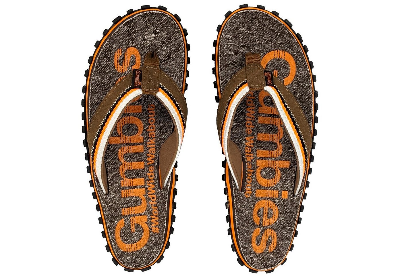 Gumbies Cairns in Orange T-Strap-Zehentrenner aus recycelten Materialien »in farbenfrohen Designs«