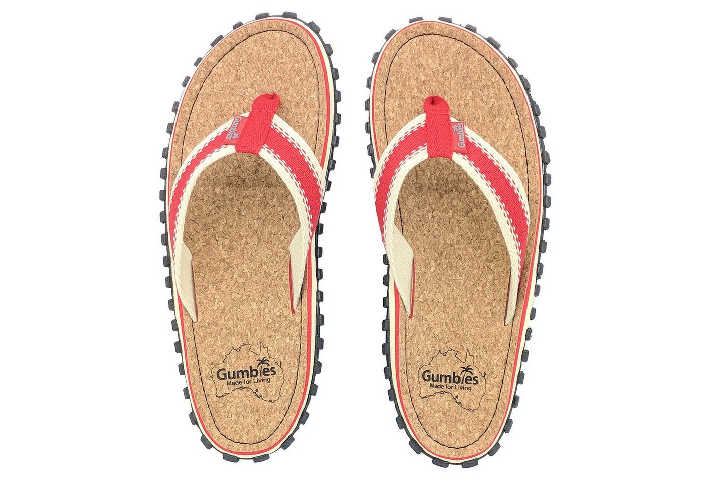 Gumbies Corker T-Strap-Zehentrenner (rot)