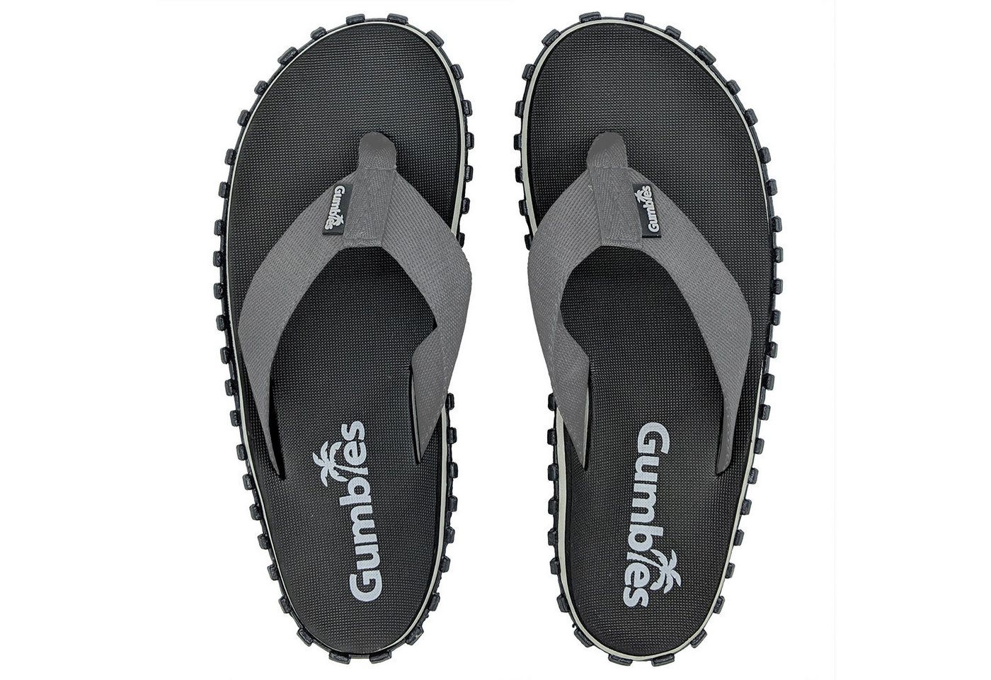 Gumbies Duckbills T-Strap-Zehentrenner (schwarz/grau)