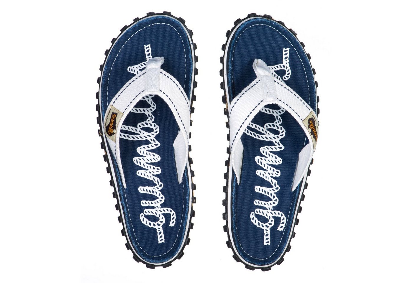 Gumbies Original in Rope T-Strap-Zehentrenner aus recycelten Materialien hergestellt, stabile Gummisole