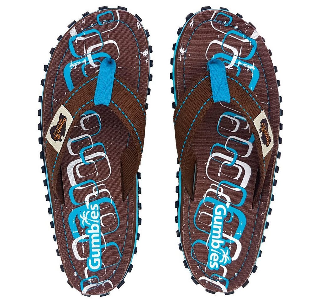 Gumbies Original in Spangle T-Strap-Zehentrenner aus recycelten Materialien hergestellt, stabile Gummisole