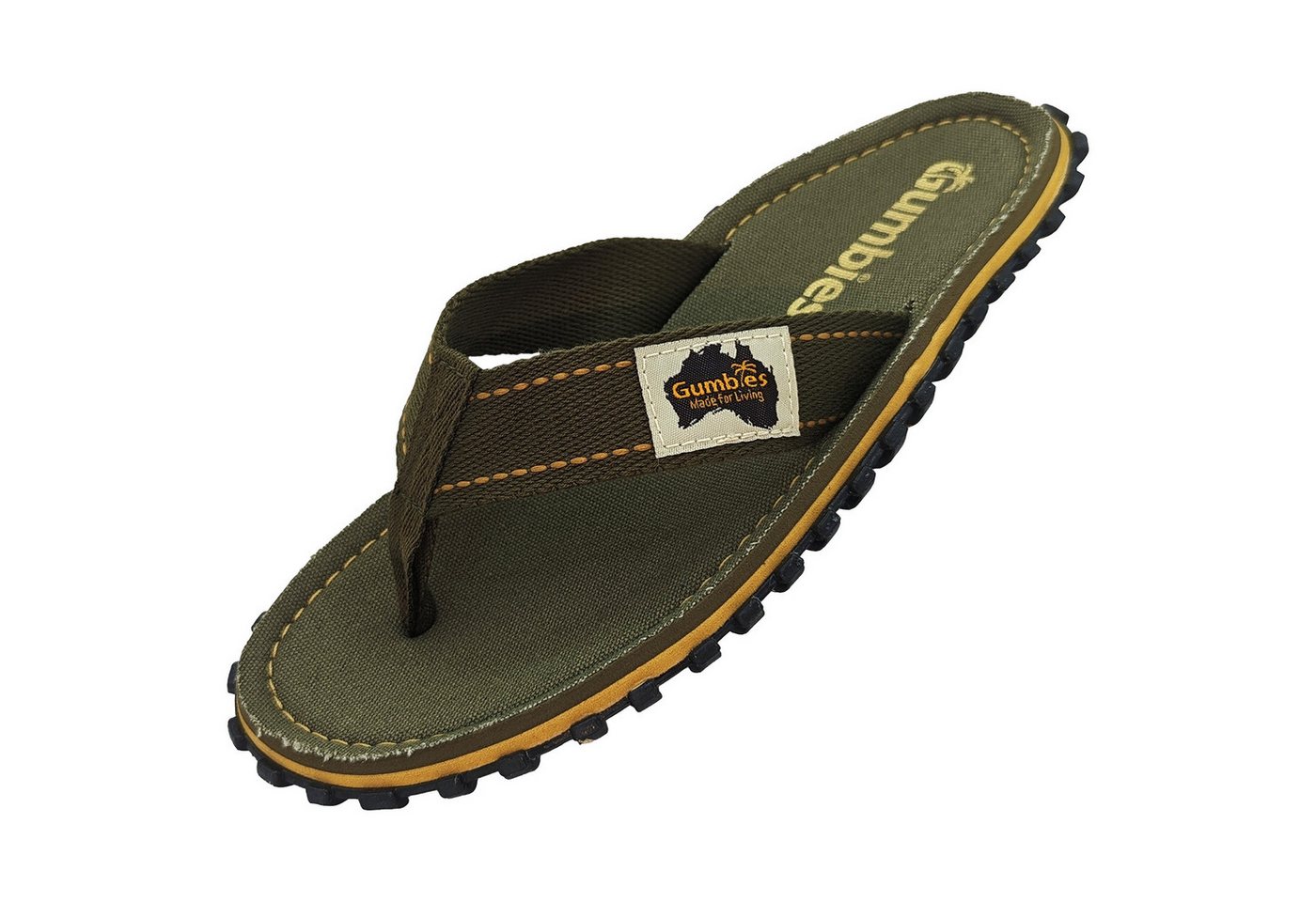 Gumbies Original Islander Zehentrenner mit ergonomisch geformten Fußbett (grün)