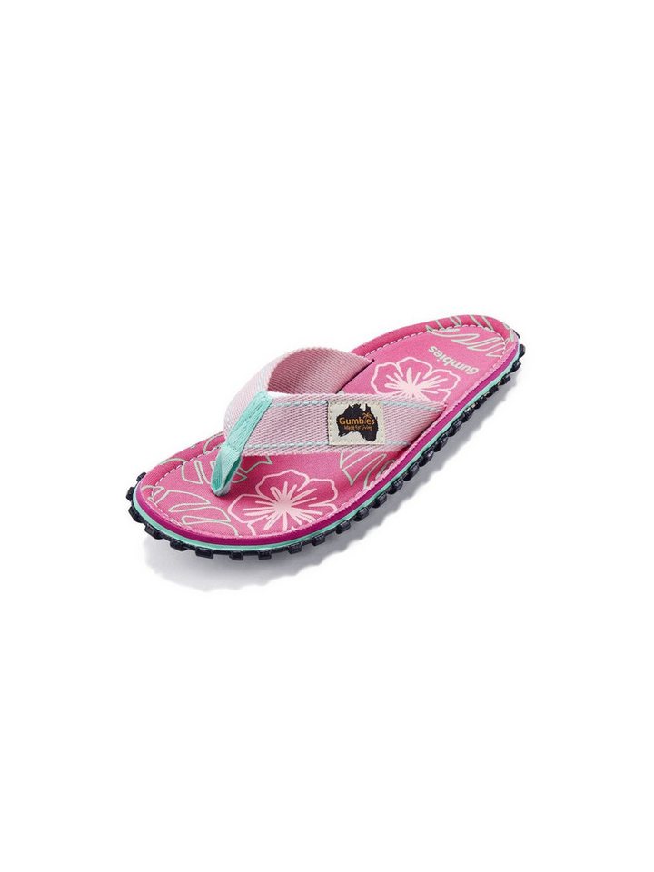 Gumbies Original T-Strap-Zehentrenner (blush hibiscus)