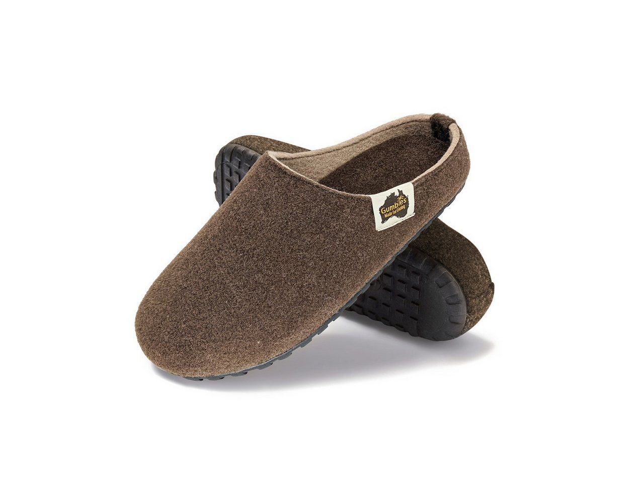 Gumbies Outback Slipper in Chocolate-Cream Hausschuh aus recycelten Materialien, rutschfeste & stabile Sohle