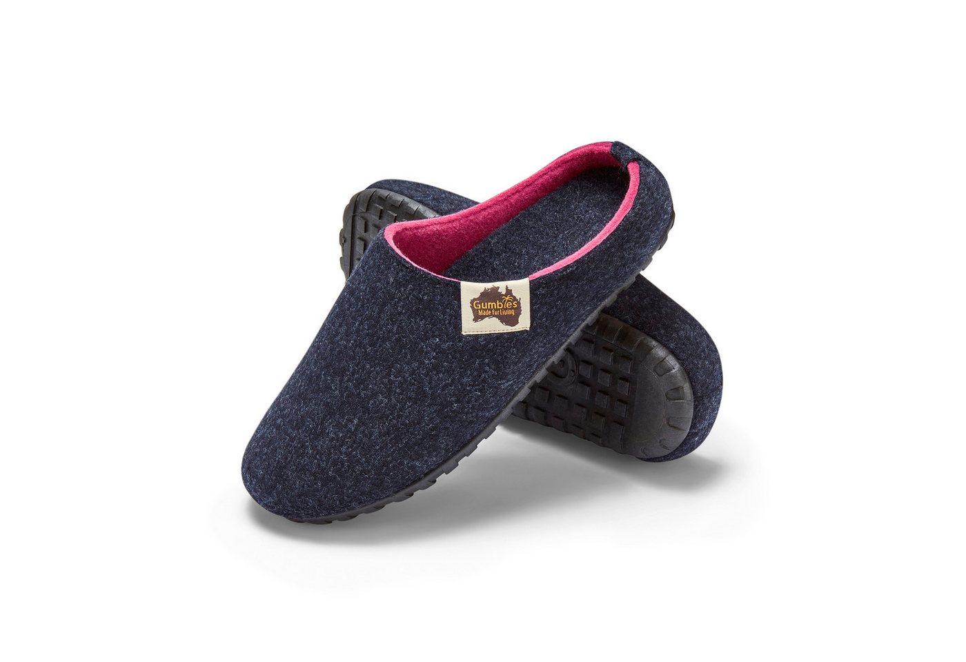 Gumbies Outback Slipper in Navy Pink Hausschuh aus recycelten Materialien, rutschfeste & stabile Sohle