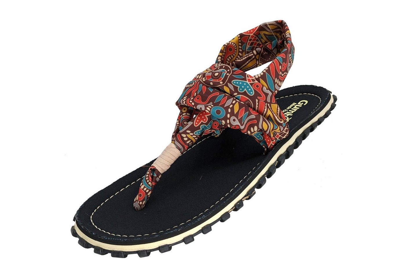Gumbies Slingback in Aboriginal Riemchensandalette aus recycelten Materialien hergestellt, stabile Gummisole