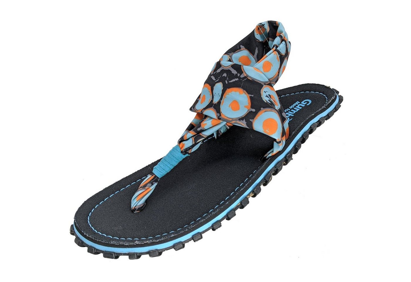 Gumbies Slingbacks in Navy Spots Riemchensandalette aus recycelten Materialien hergestellt, stabile Gummisole