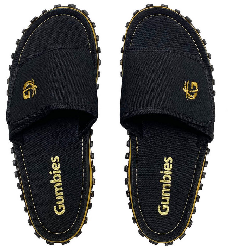 Gumbies Strider Slides in Black Pantolette Hergestellt aus recycelten Materialien