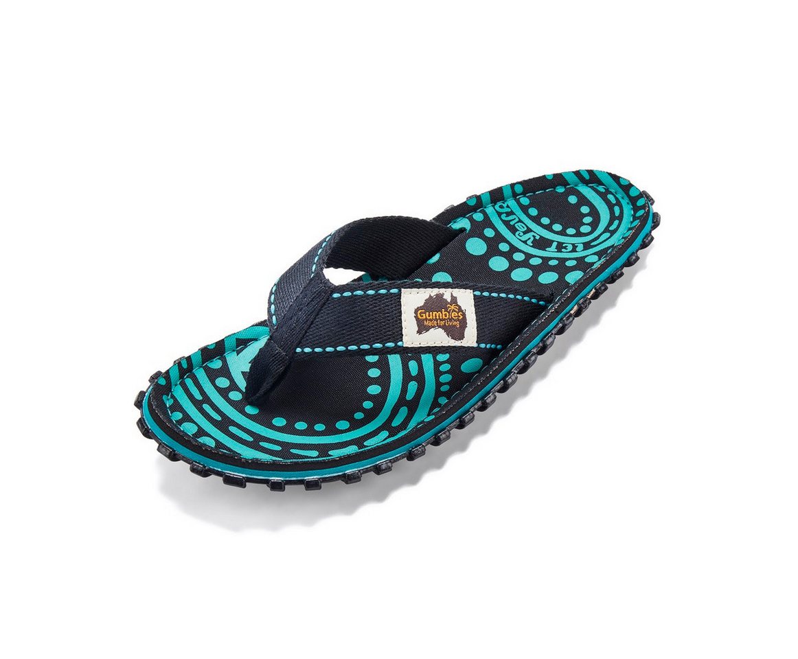 Gumbies Vegane Flip Flops - Ergonomisch geformtes Fußbett - Herren und Damen Zehentrenner Kühles & atmungsaktives Fußbett aus strapazierfähiger Canvas-Baumwolle (Dotty)