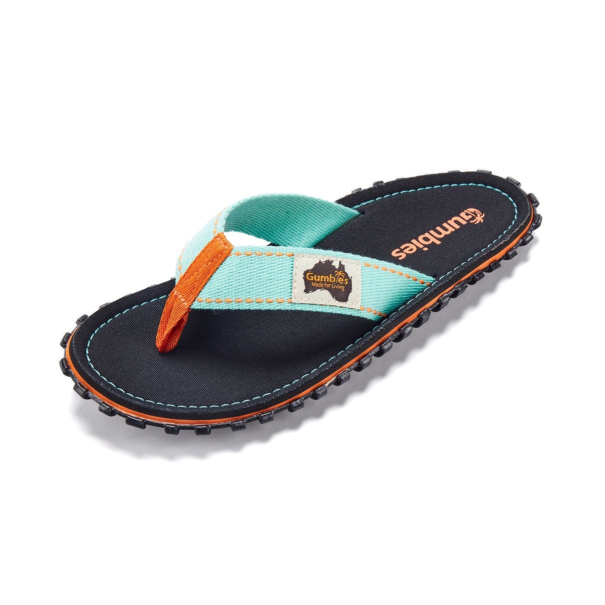 Gumbies Vegane Flip Flops - Ergonomisch geformtes Fußbett - Herren und Damen Zehentrenner Kühles & atmungsaktives Fußbett aus strapazierfähiger Canvas-Baumwolle (schwarz)