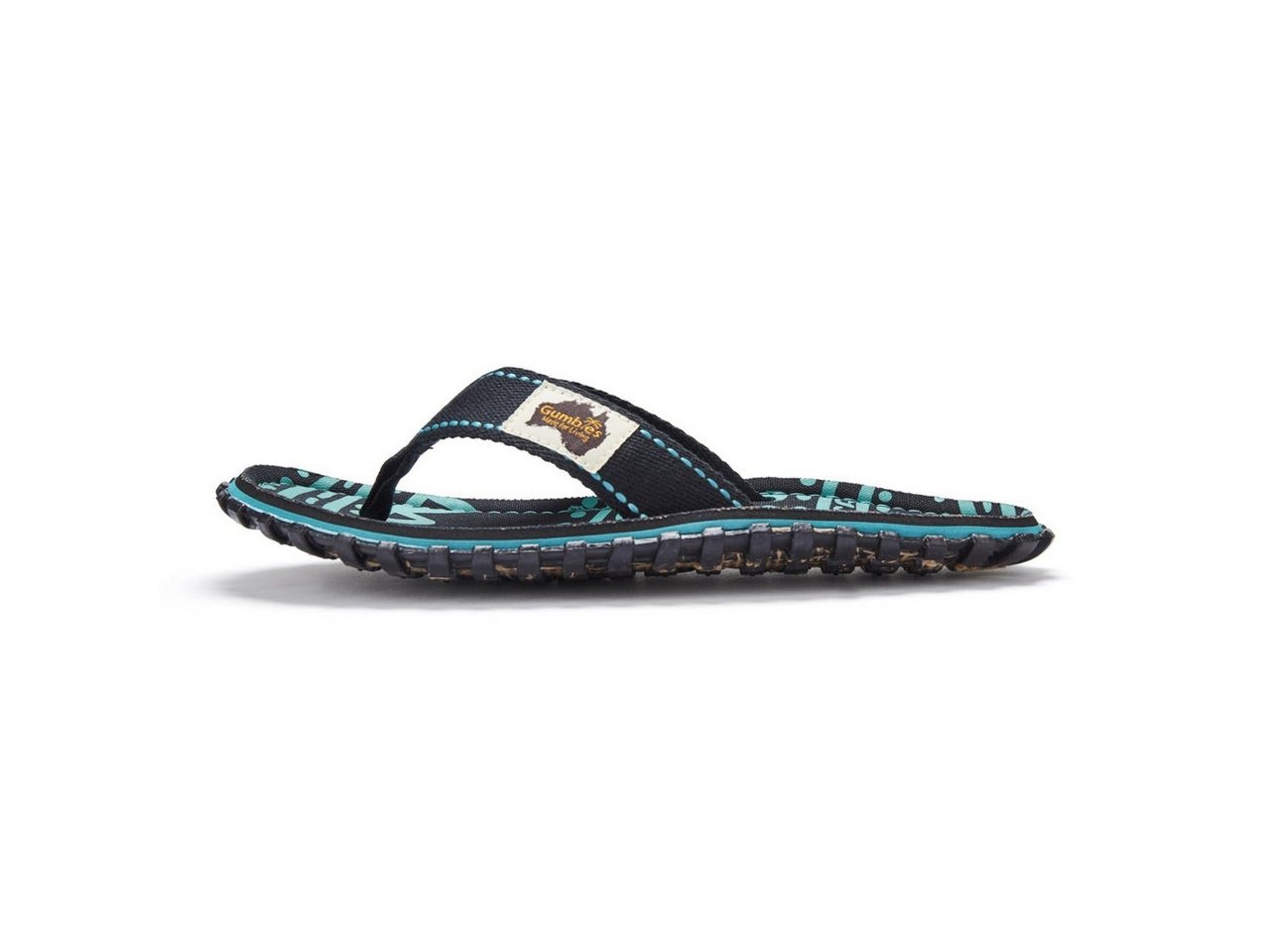 Gumbies Zehensandalen Original Flip Flops Dotty blau/anthrazitgrau Badeschuh