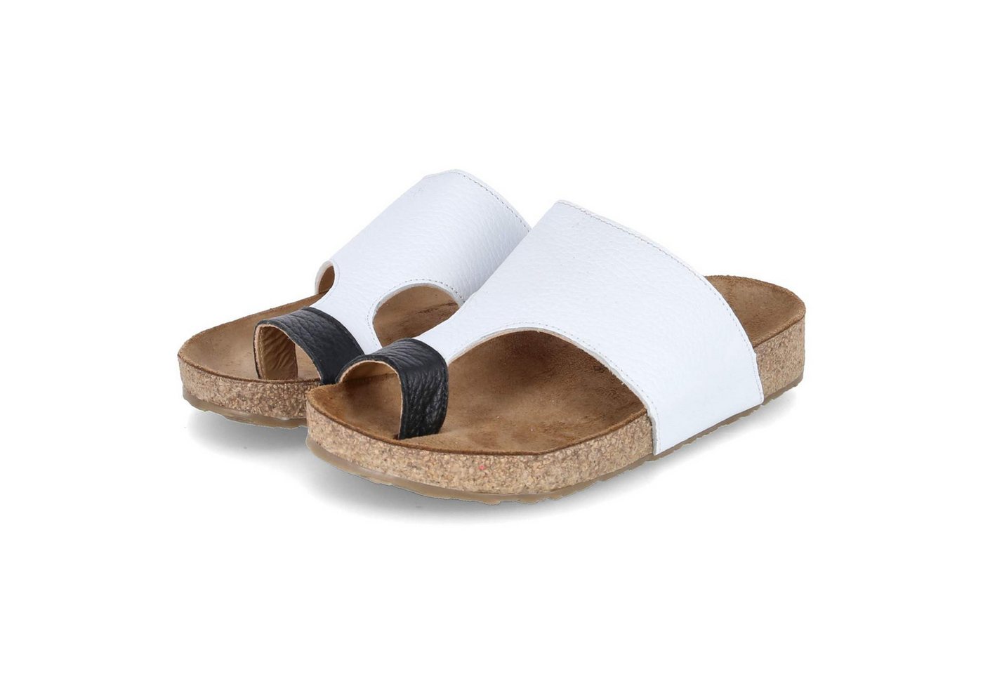 Haflinger 819061 - 2335 Damen Glattleder weiss Pantolette