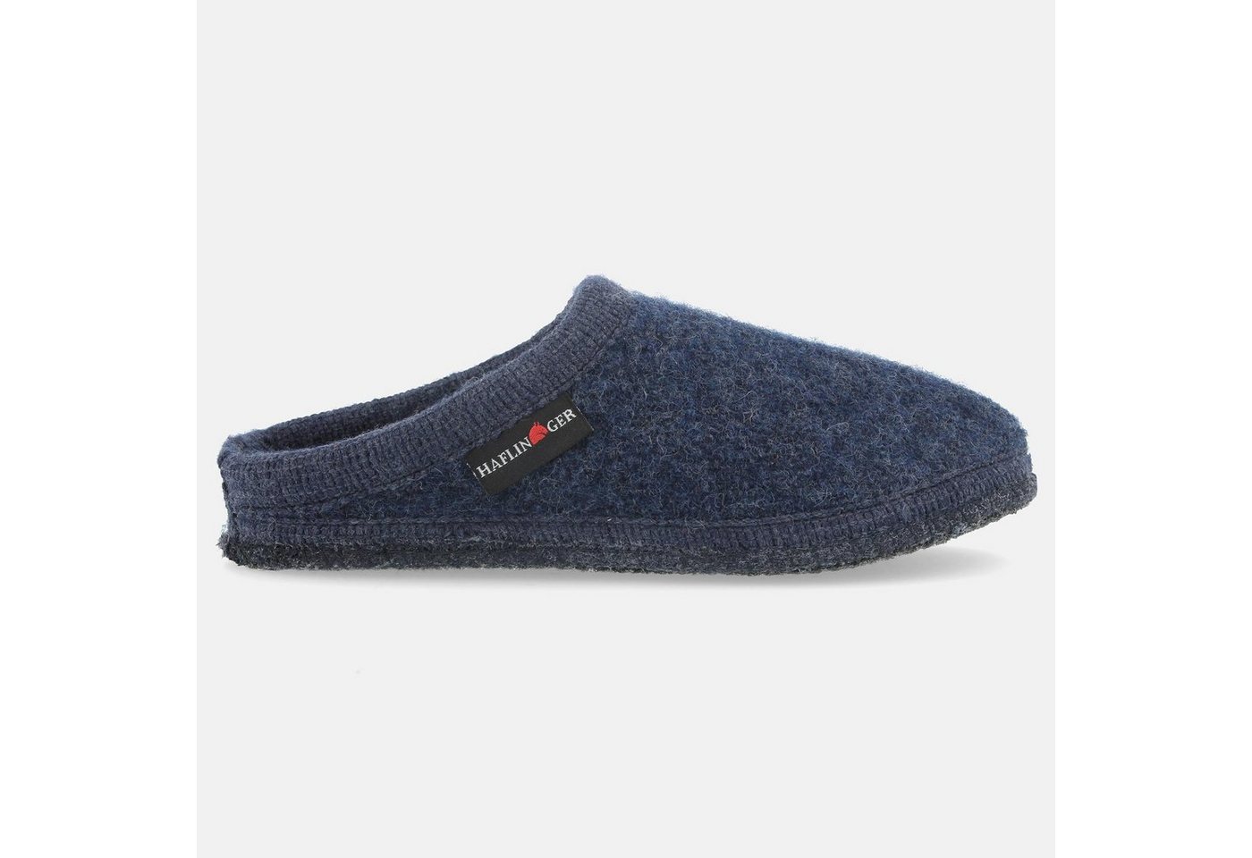 Haflinger Alaska Hausschuh Pantoffel aus gewalkter Wolle Hausschuh (Jeans)